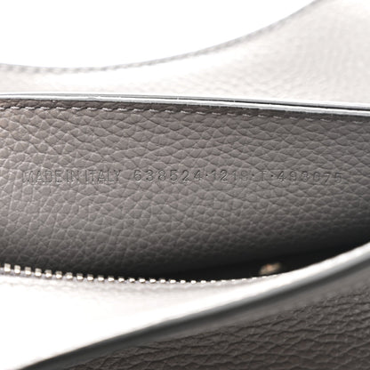 Grained Calfskin Neo Classic Silver Hardware Mini City Dark Grey