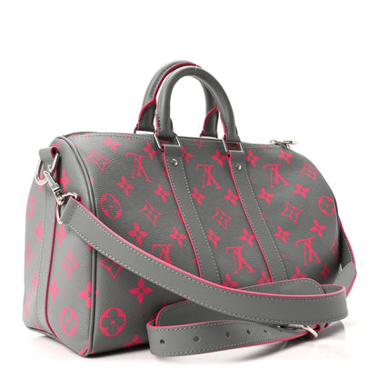 Monogram Glow Up Keepall Bandouliere 35 Grey Pink