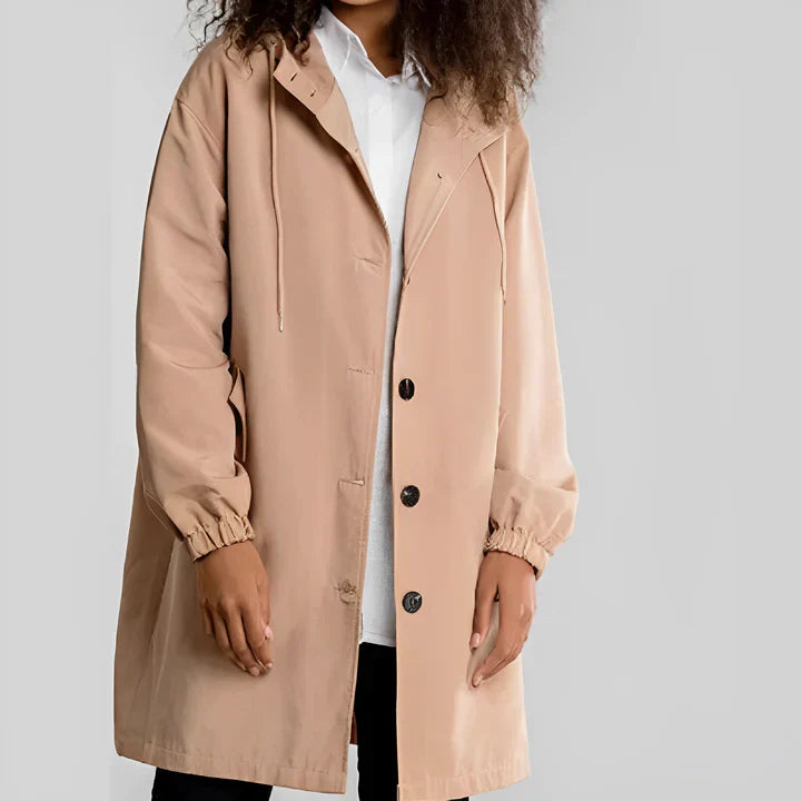 Classic Waterproof Rain Jacket with Hood for Women | Great for Outdoor Activities