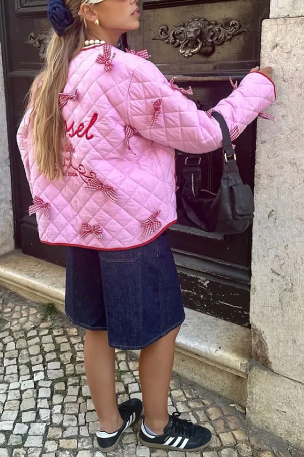 Chaqueta estampada de manga larga 
