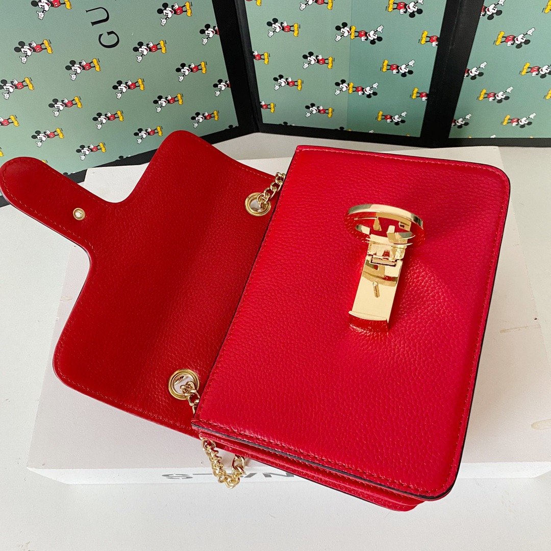 Gucci Interlocking Leather Chain Crossbody