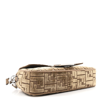 Velvet Jacquard Crystal FF Baguette Cappuccino