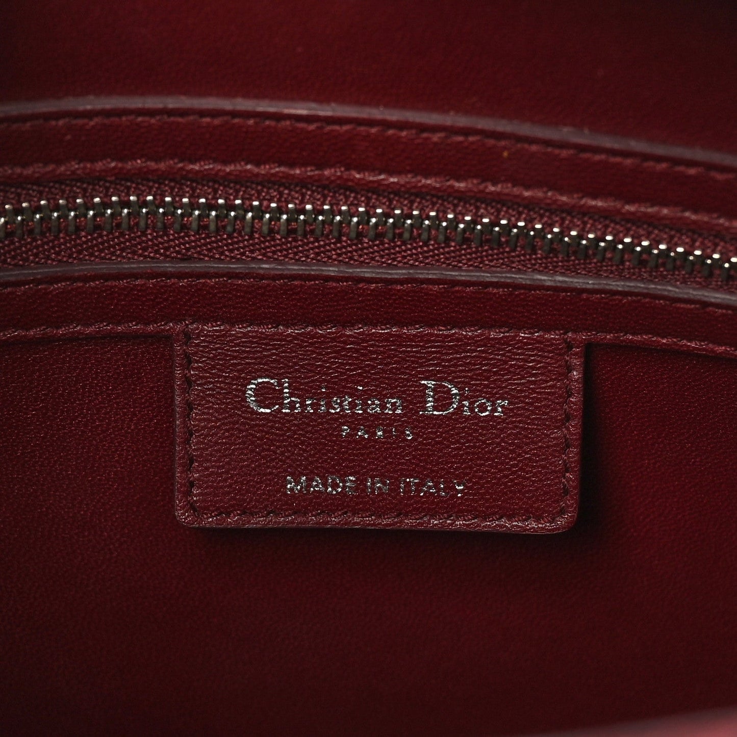 Lambskin Woven Tweed Large Lady Dior Red Multicolor