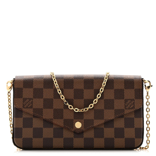 Damier Ebene Pochette Felicie Chain Wallet