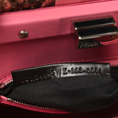 Snakeskin Shiny Nappa Mini Peekaboo Iconic Satchel Lollypop