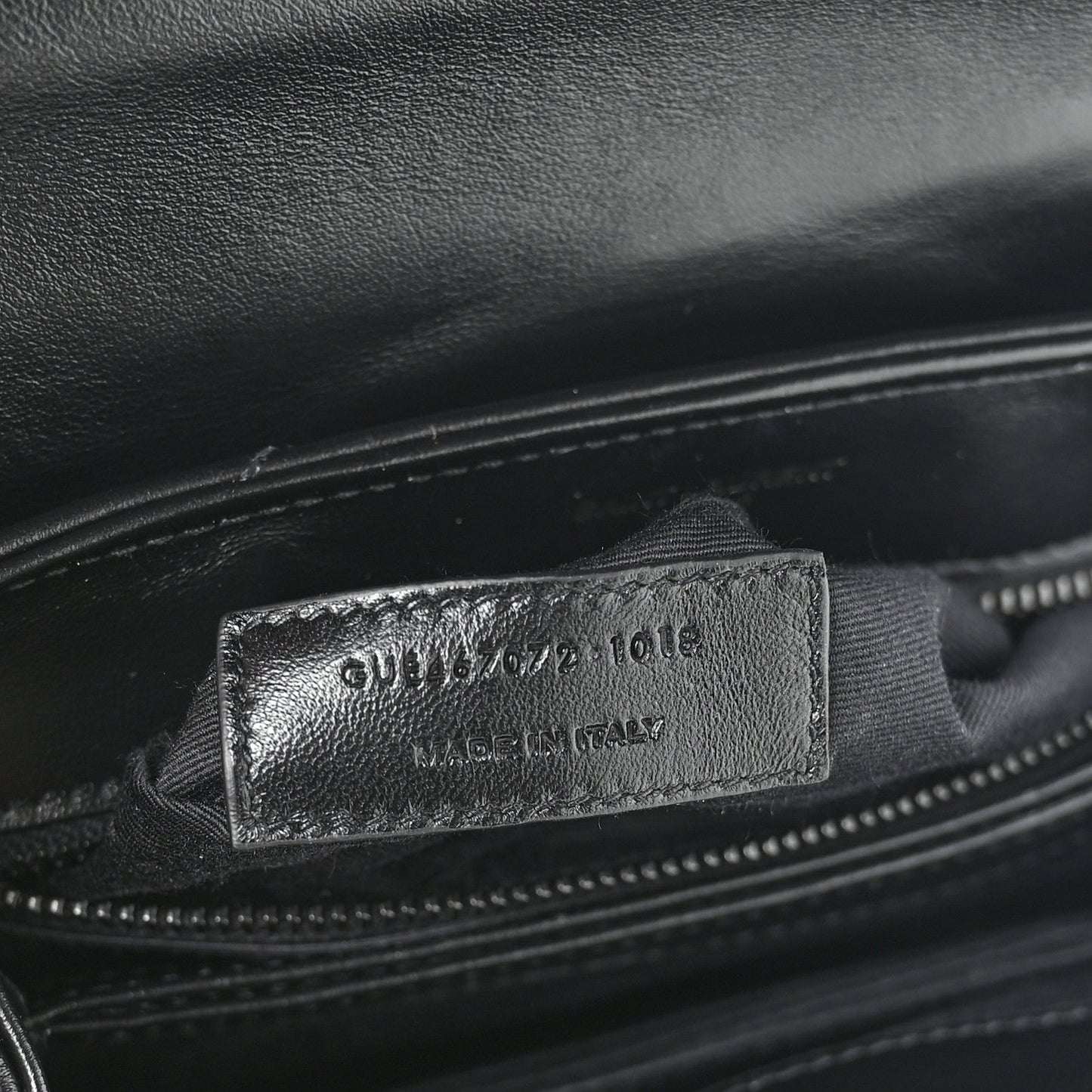Calfskin Y Quilted Monogram Monochrome Toy Loulou Crossbody Bag Black