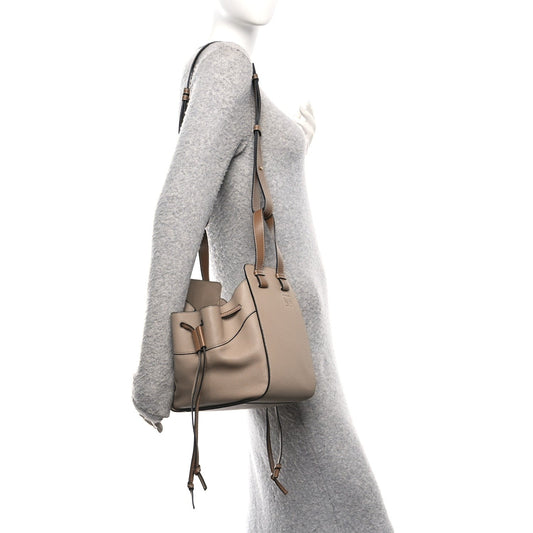 Calfskin Small Hammock Shoulder Bag Sand Mink