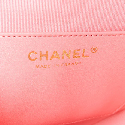 Lambskin Quilted CC In Love Heart Bag Pink