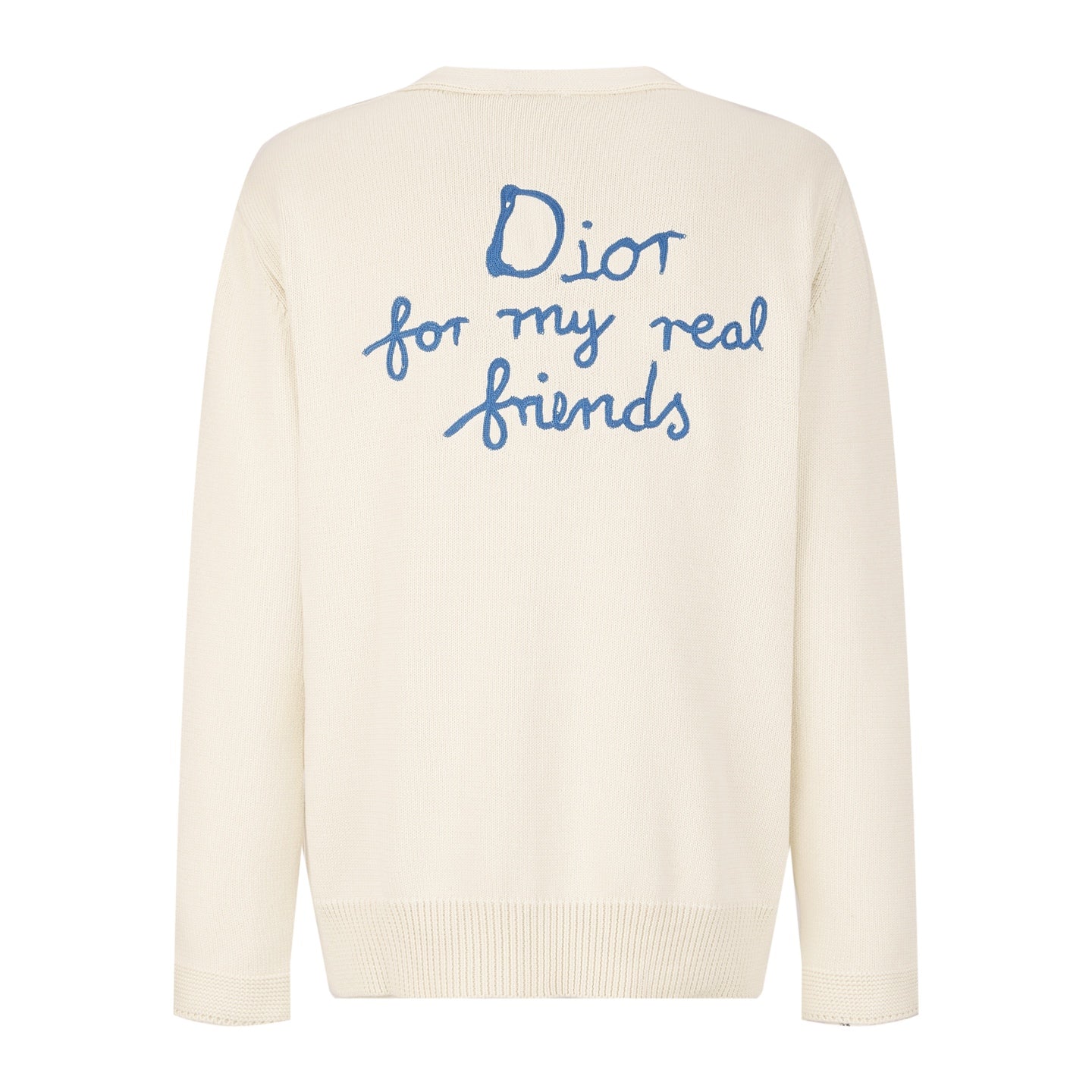 CD Pocket Cardigan White Cotton
