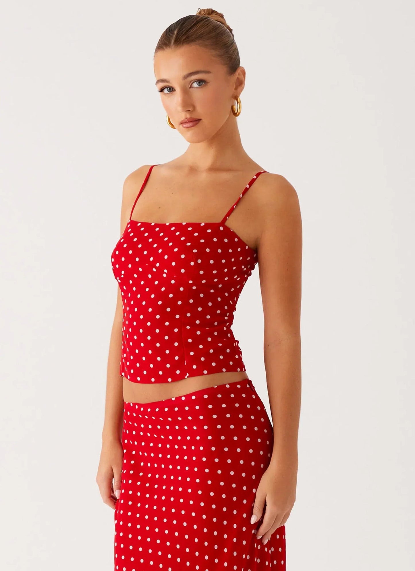 Bendita Top - Red Polka Dot