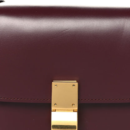 Box Calfskin Small Classic Box Flap Bag Burgundy
