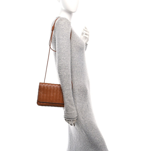 Nappa Intrecciato Mini Crossbody Bag Wood