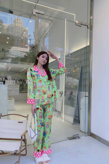 Artistic Illustration Pajama Set