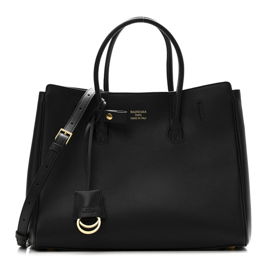 Smooth Calfskin Hampton Carry All Bag Black
