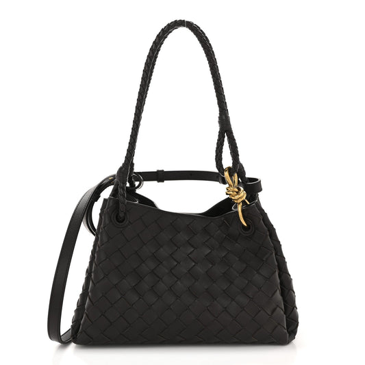 Nappa Intrecciato Small Parachute Shoulder Bag Fondant