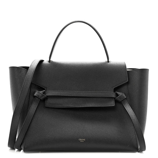 Grained Calfskin Mini Belt Bag Black