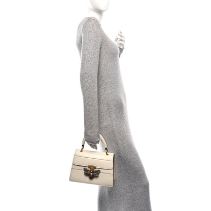 Calfskin Small Queen Margaret Top Handle Bag Mystic White