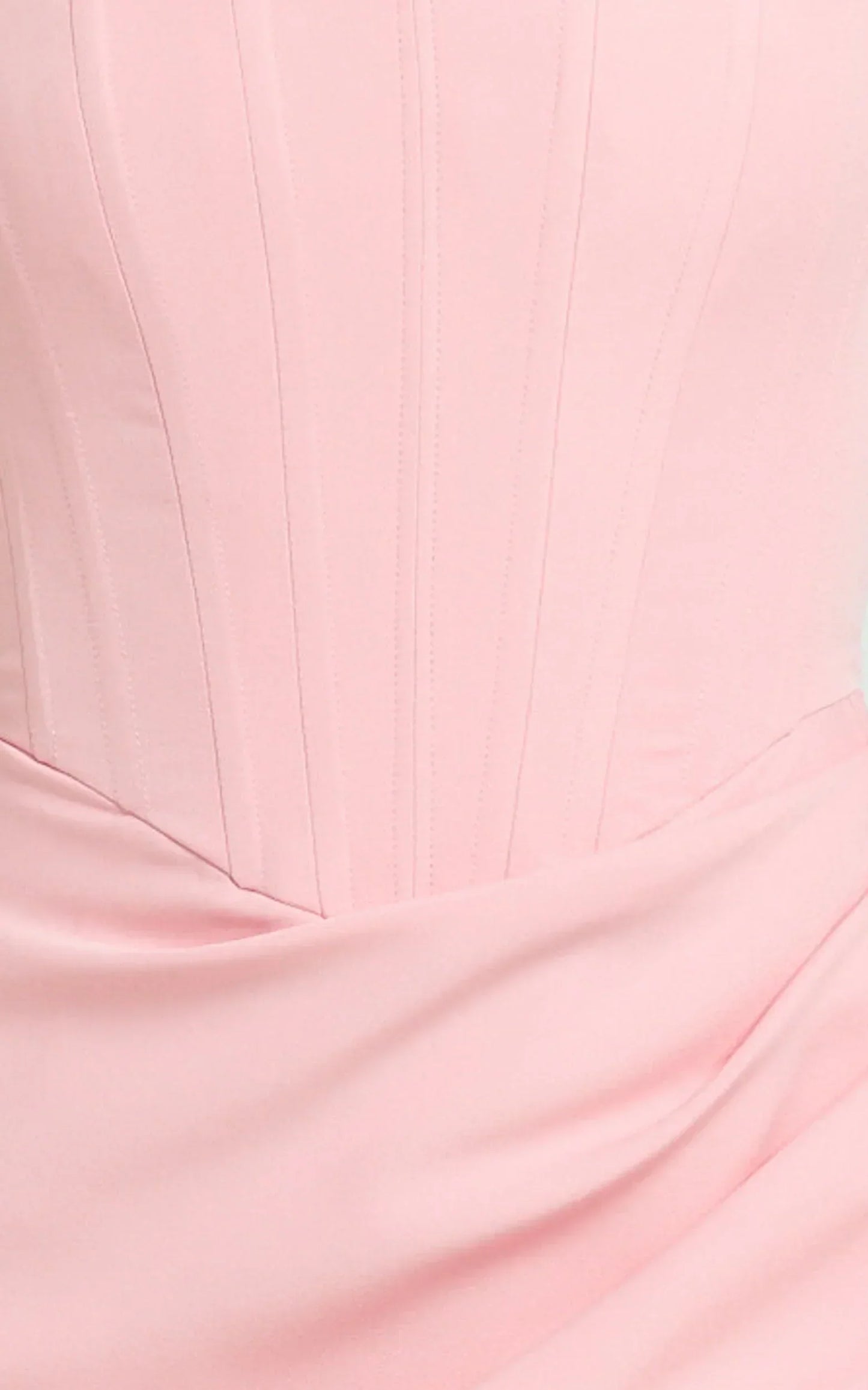 Avery Mini Dress Strapless Corset Bodice Draped Dress in Pink