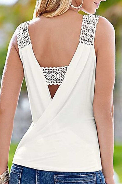 Lace Chiffon Top