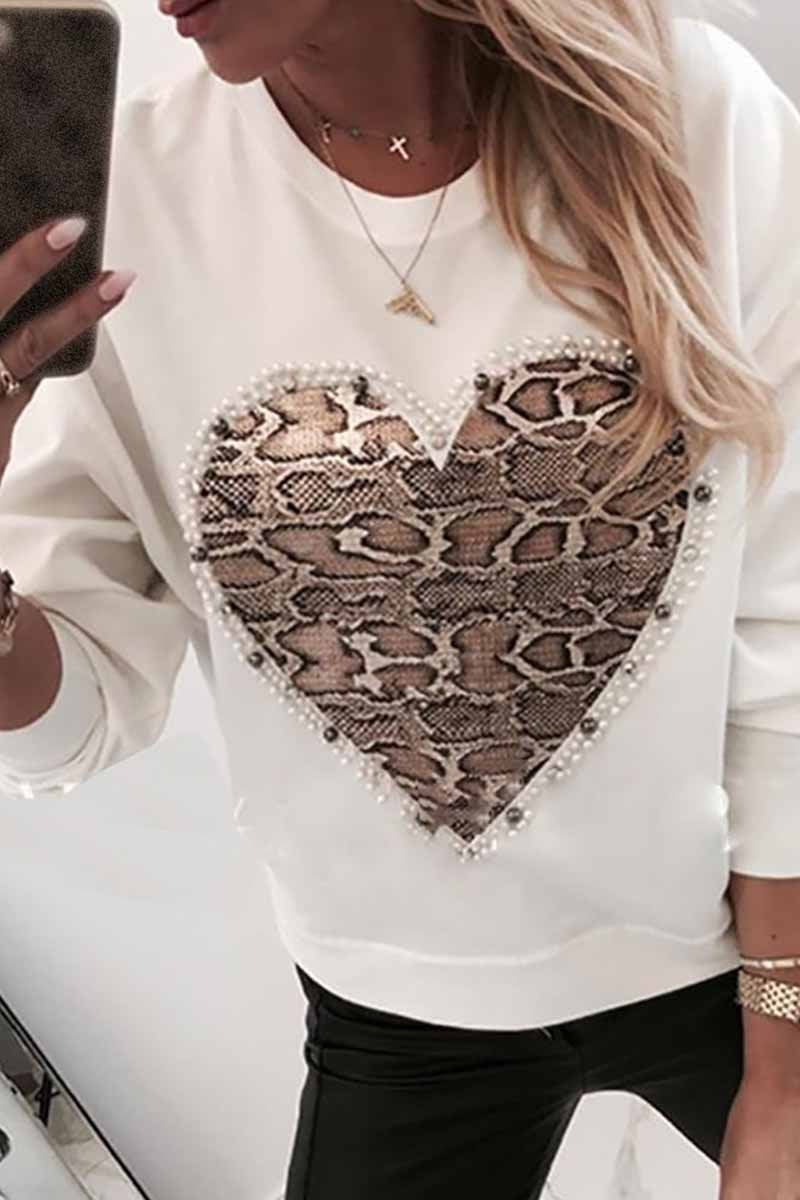 Sudadera informal con estampado de serpiente