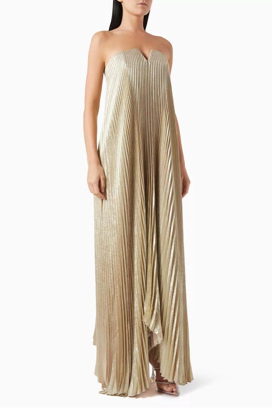 Black Tie Strapless Gown