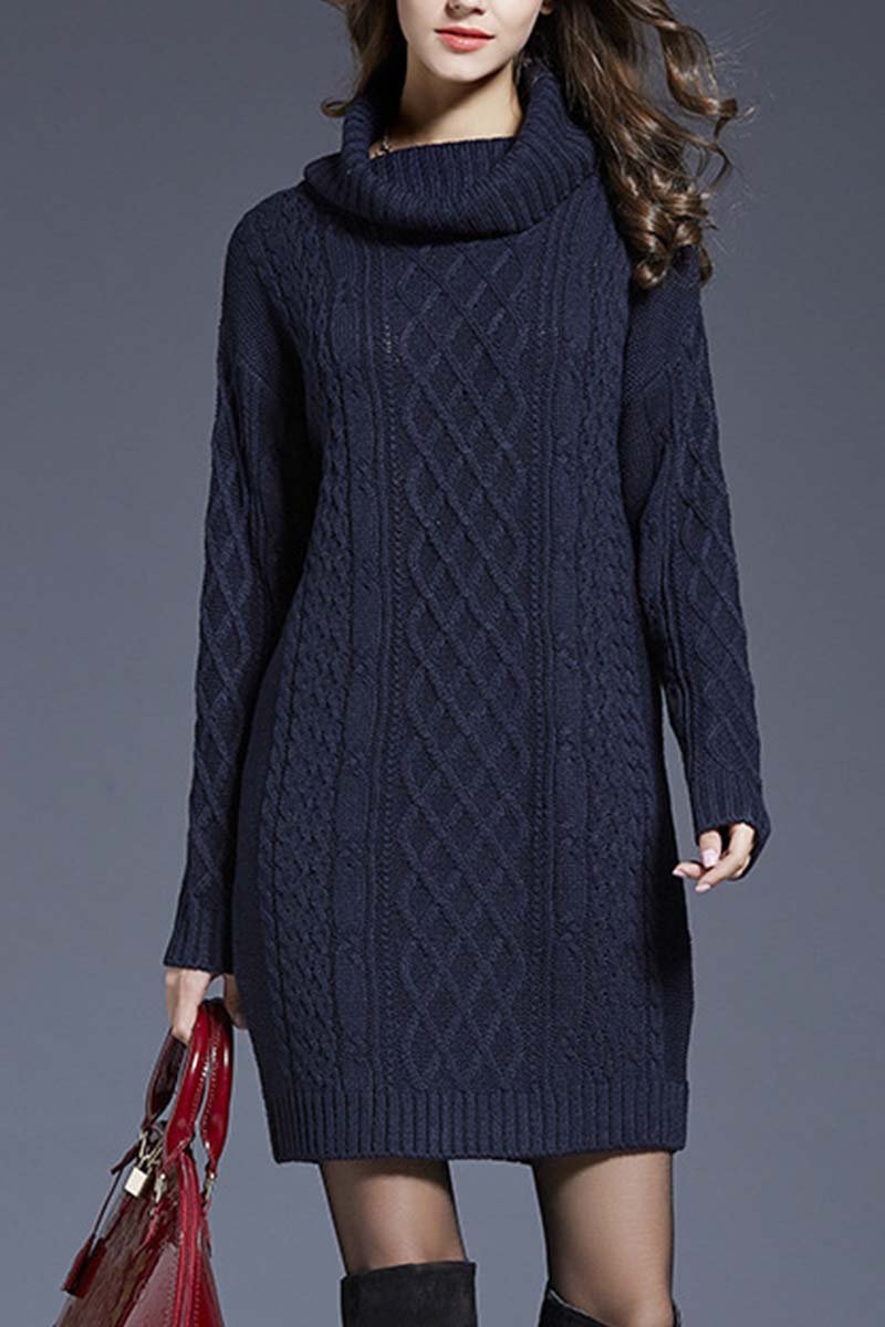 Vestido de punto de invierno (3 colores)