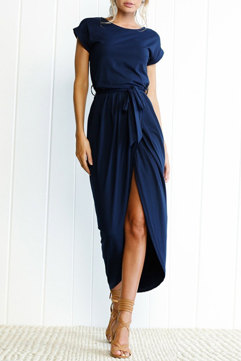 Vestido midi Essential Grace de color liso (4 colores)