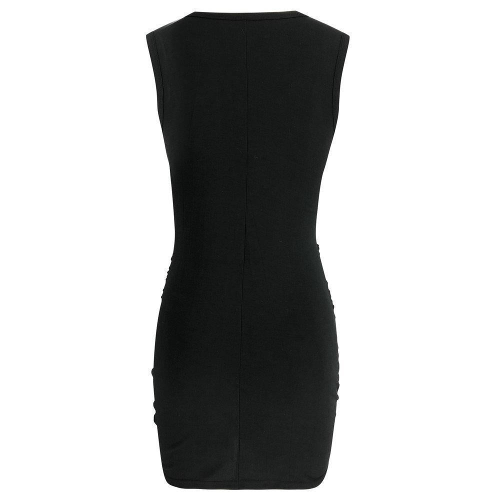 Vestido corto informal sin mangas con aberturas (2 colores)