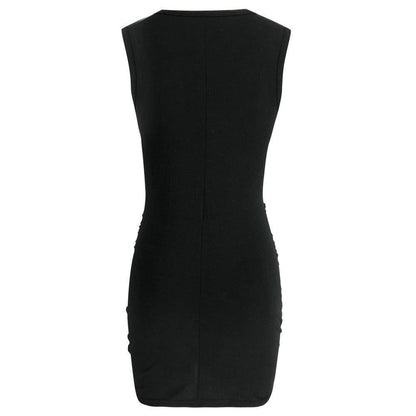 Vestido corto informal sin mangas con aberturas (2 colores)