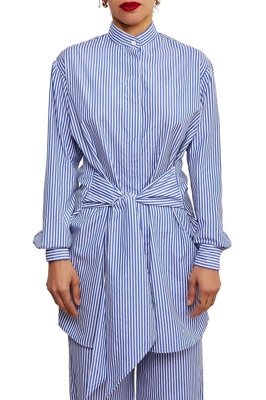 Blue Bar Skirt Set