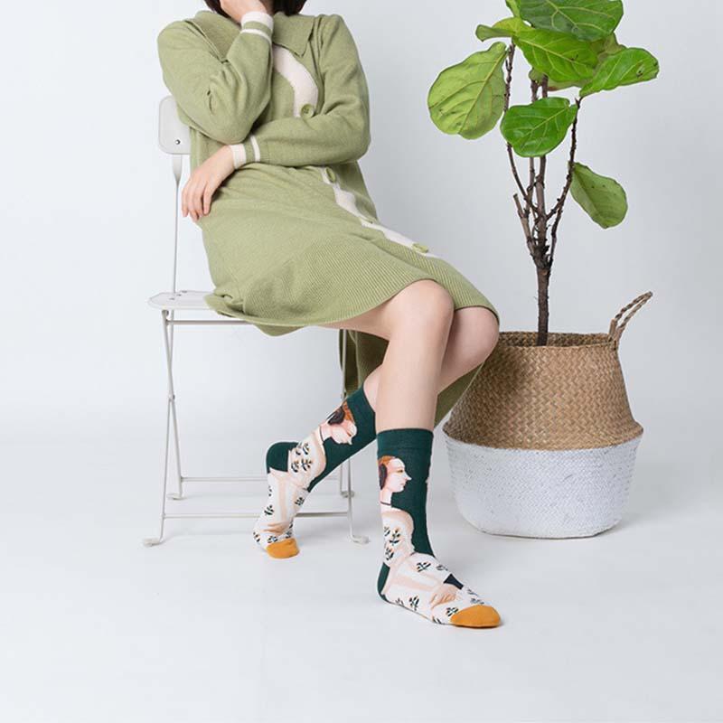 Calcetines de invierno con nuevos patrones creativos