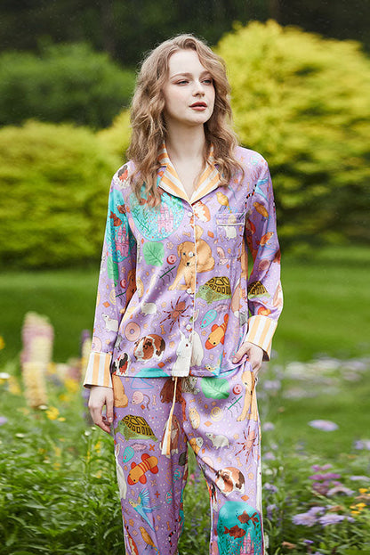 Guinea Pig and Fish Long Pajama Set