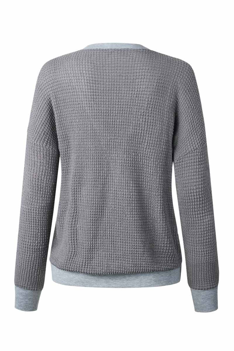 Top de punto con diseño cruzado informal (3 colores)