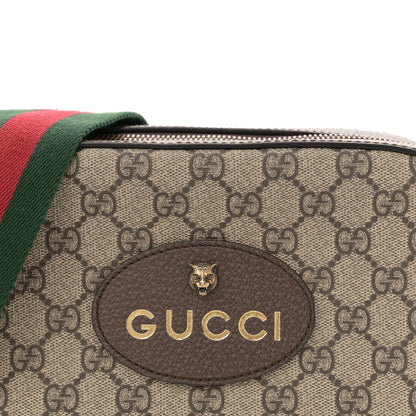 GG Supreme Monogram Web Neo Vintage Shoulder Bag Beige New Acero Crop