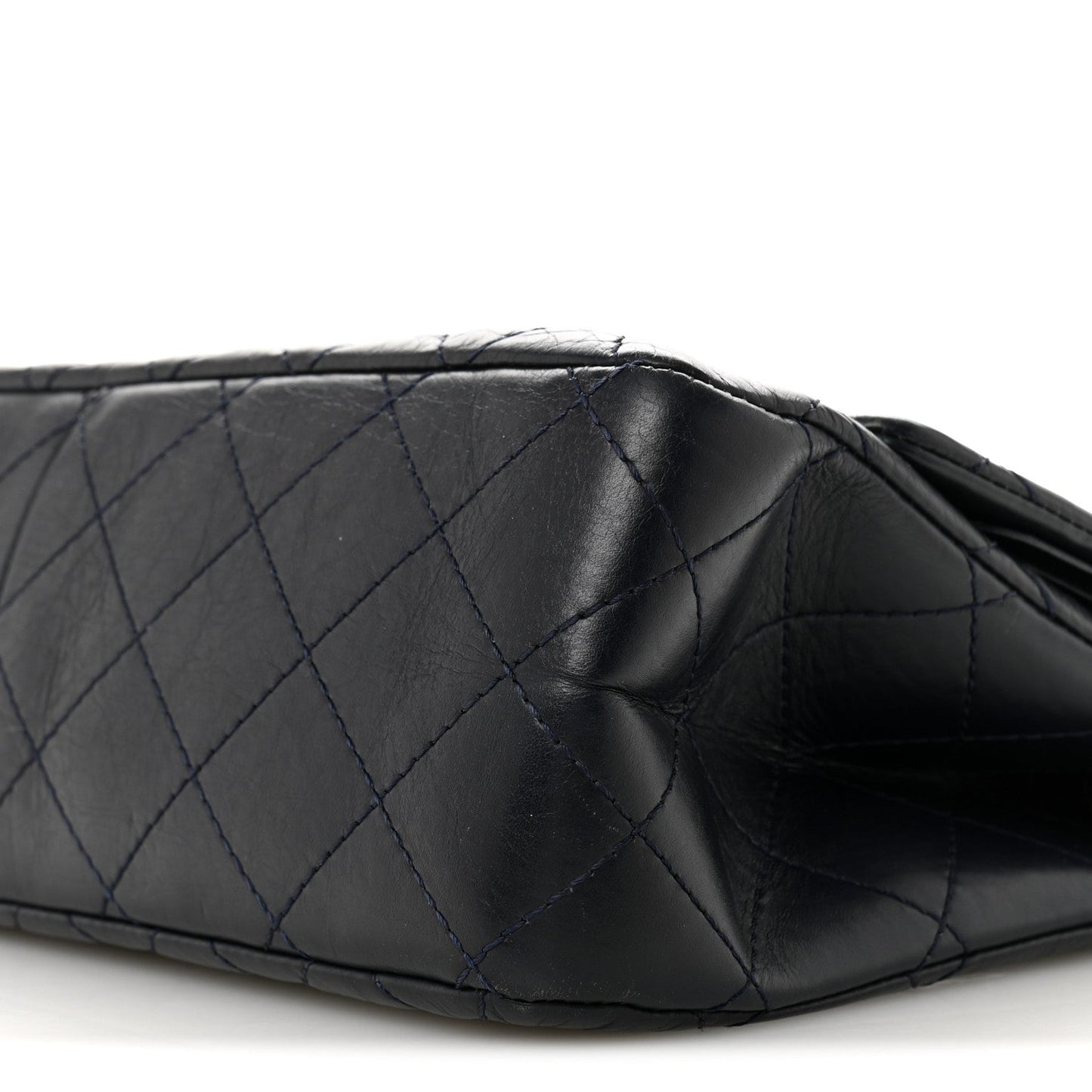 Aged Calfskin Quilted 2.55 Reissue 227 Flap Dark Blue
