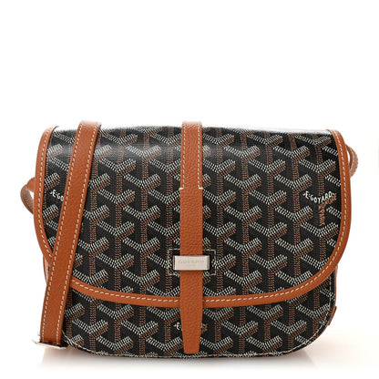 Goyardine Belvedere II PM Messenger Bag Black Gold