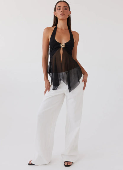 Keanna Low Rise Denim Jeans - Ivory