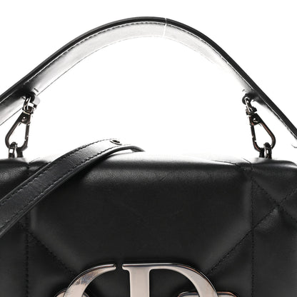Lambskin Maxi Cannage Small 30 Montaigne Chain Top Handle Bag Black