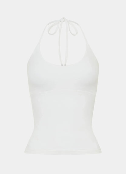 Chauncey Halter Top - White