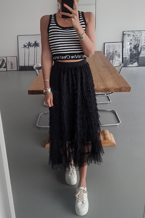 Falda de encaje Midi Rock Fifth Avenue
