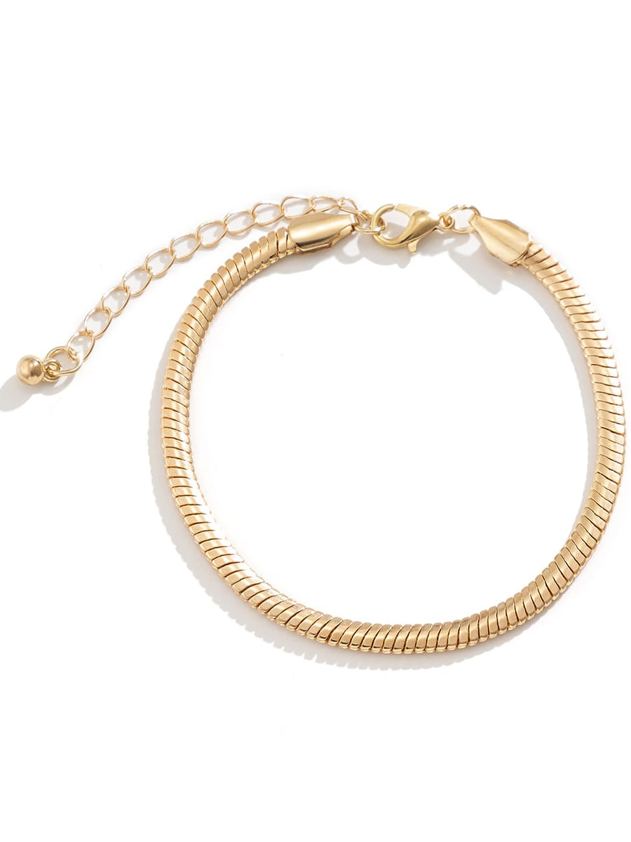 Pulsera plana de hueso de serpiente 