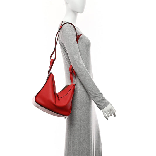 Calfskin Small Hammock Shoulder Bag Scarlet Red