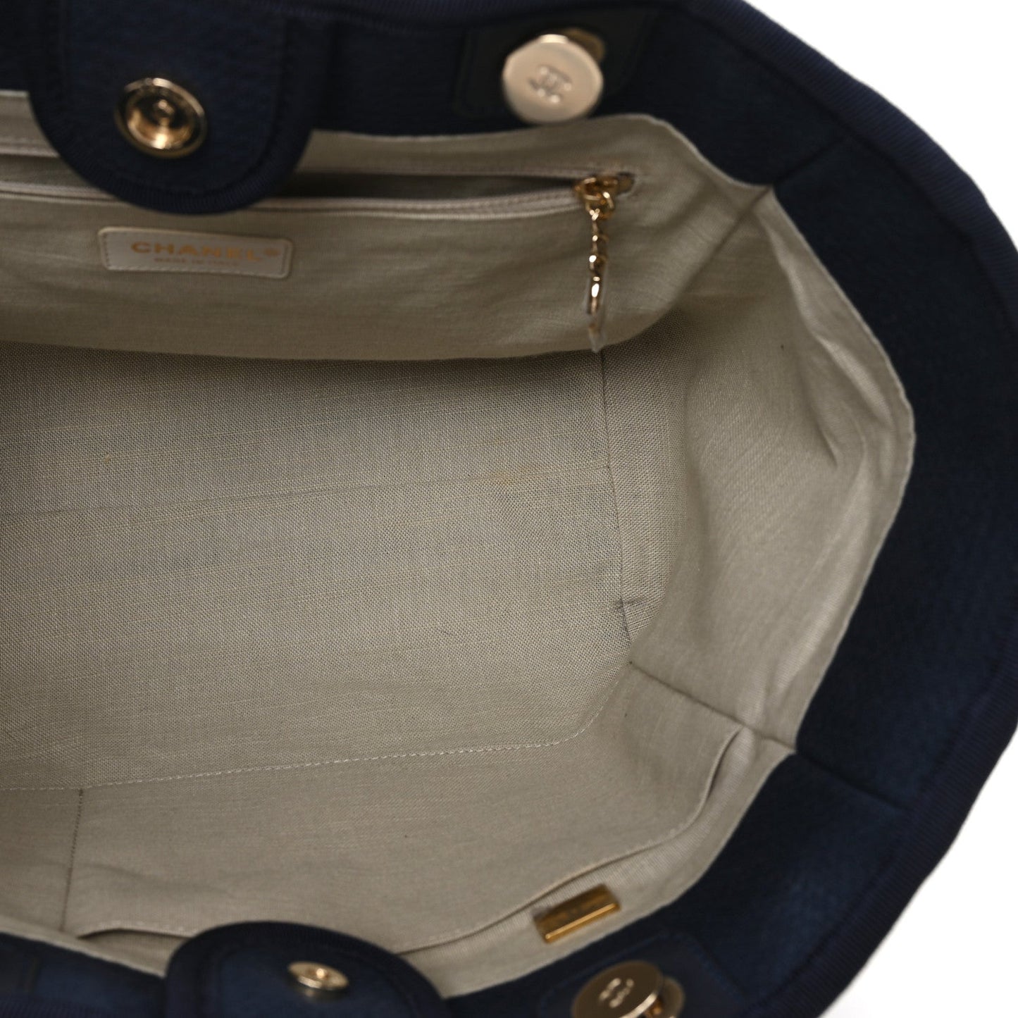 Mixed Fibers Small Deauville Tote Navy