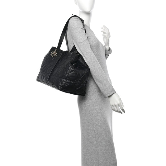 Calfskin Macrocannage Large Toujours Black