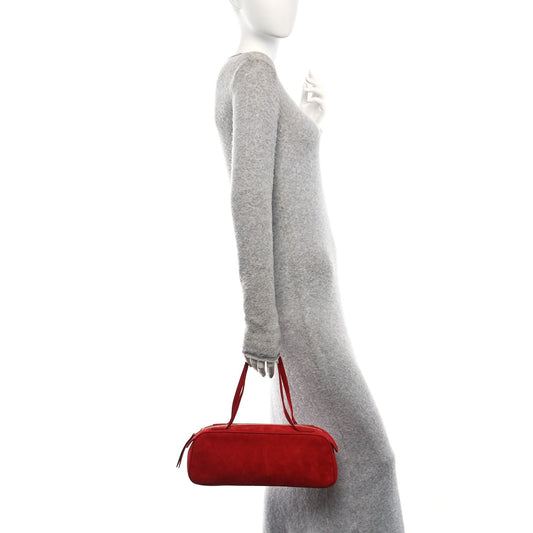 Suede Calfskin Simona Shoulder Bag Rebel