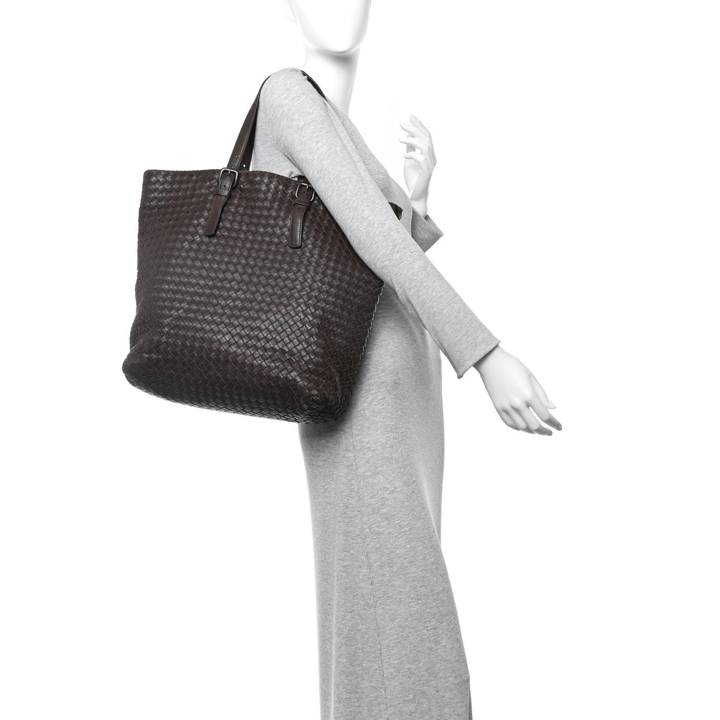 Nappa Intrecciato Large Tote Ebano
