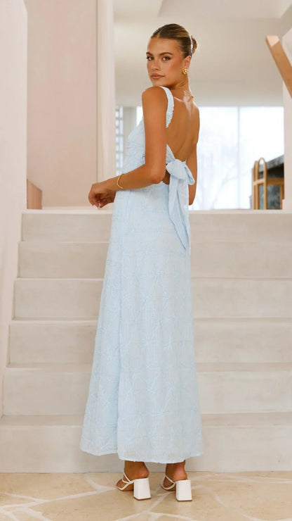 Gianna Maxi Dress - Blue Lace