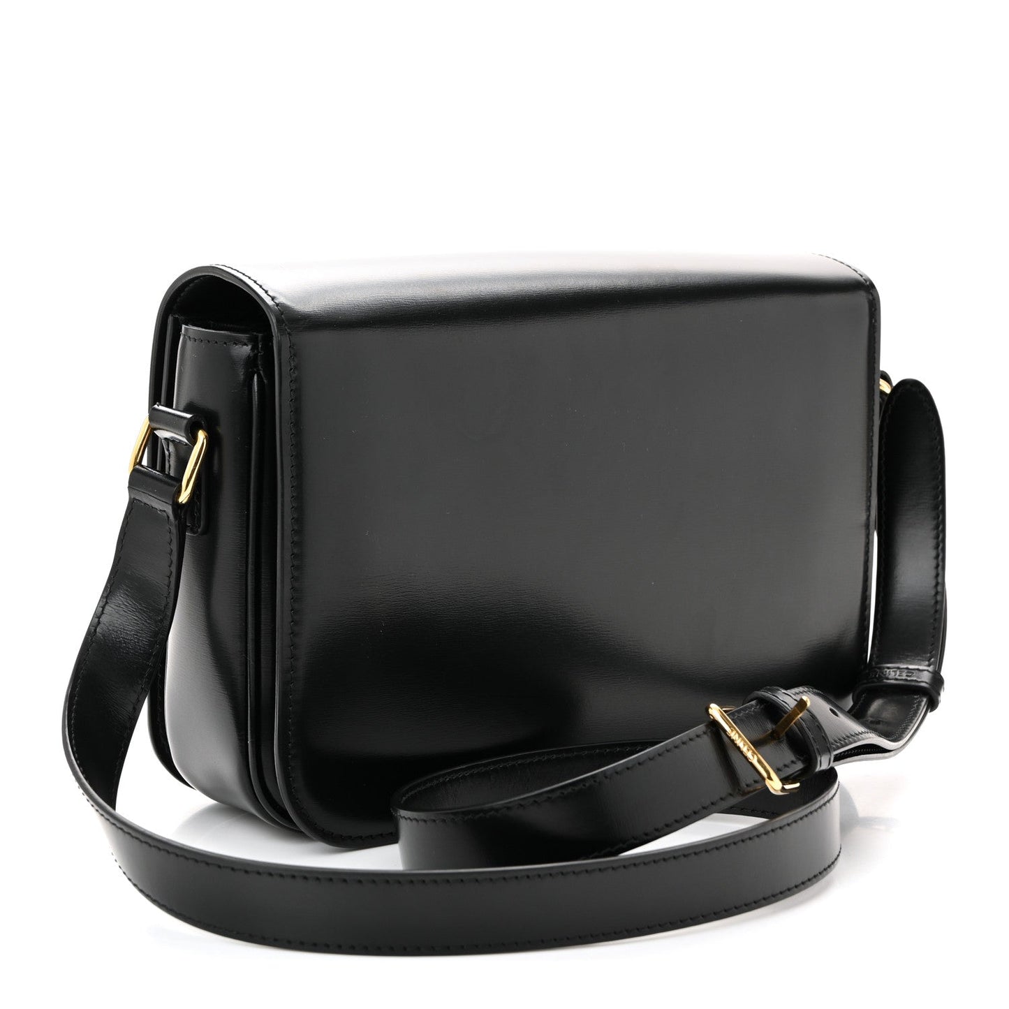 Shiny Calfskin Medium Triomphe Black