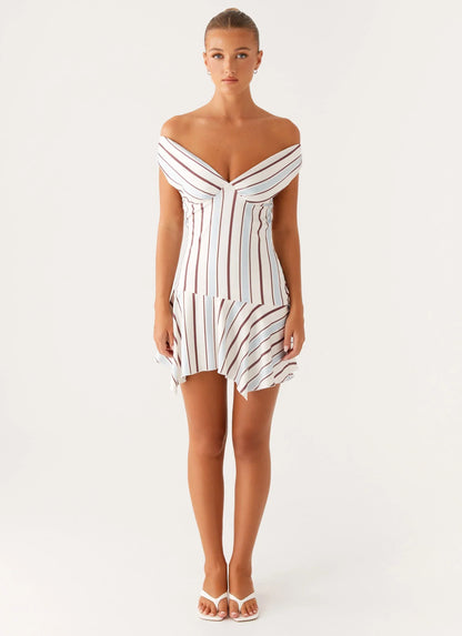 Kirby Mini Dress - Blue Stripe