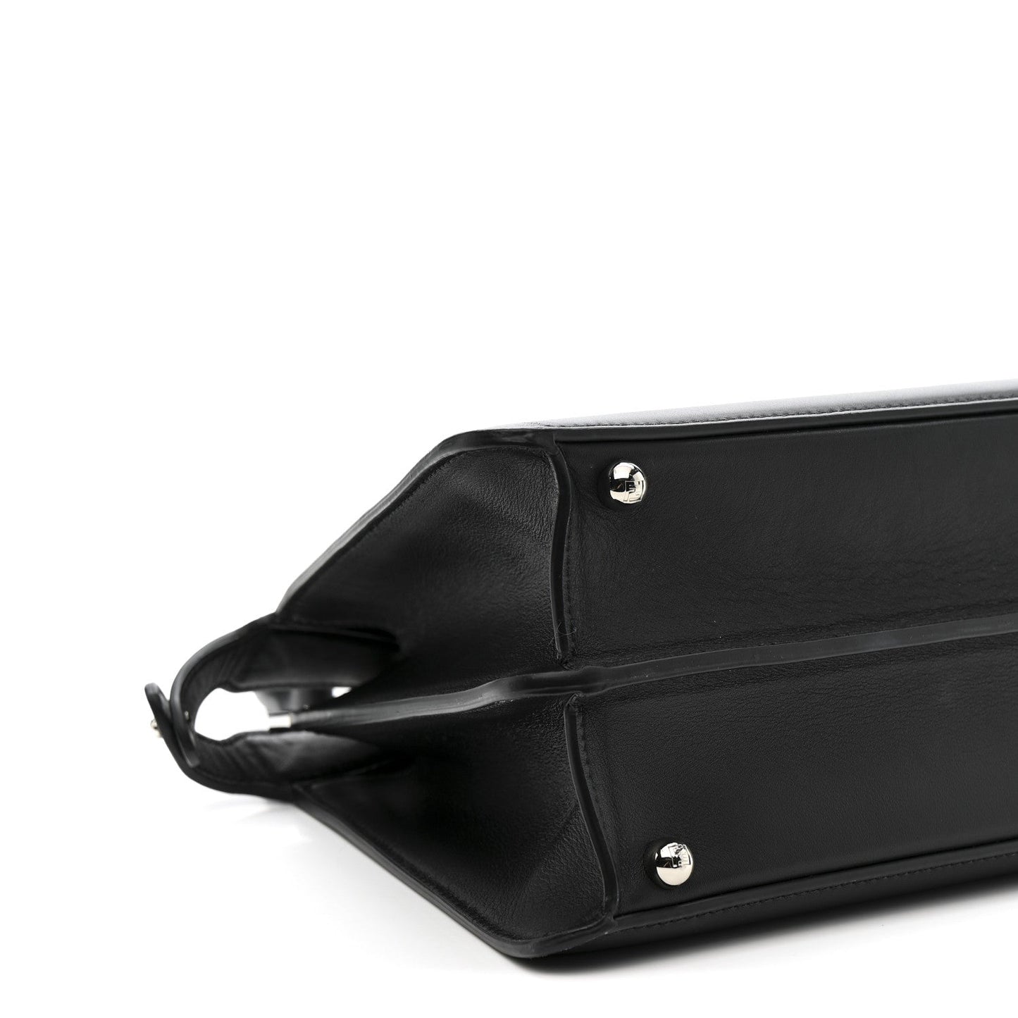 X MARC JACOBS Vitello Seta Shiny Nappa Medium Peekaboo I SEE U Satchel Black